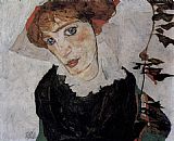 Egon Schiele Portrait of Valerie Neuzil painting
